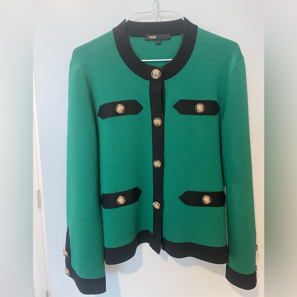 Maje Green vintage style jacket